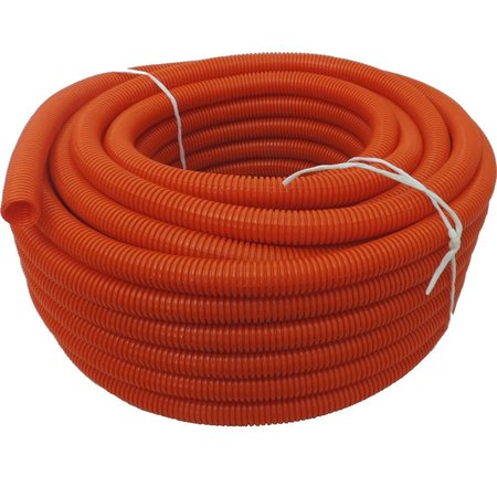 HYDROMAXX 1.5"x100Ft Flexible Corrugated Orange LDPE NON Split Tubing Wire Loom OLDPENS112100